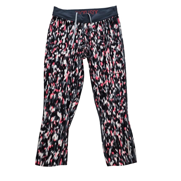 Nike Pants - Nike Dri-FIT Cropped Leggings‎ Athletic Printed Black Pink Women’s S